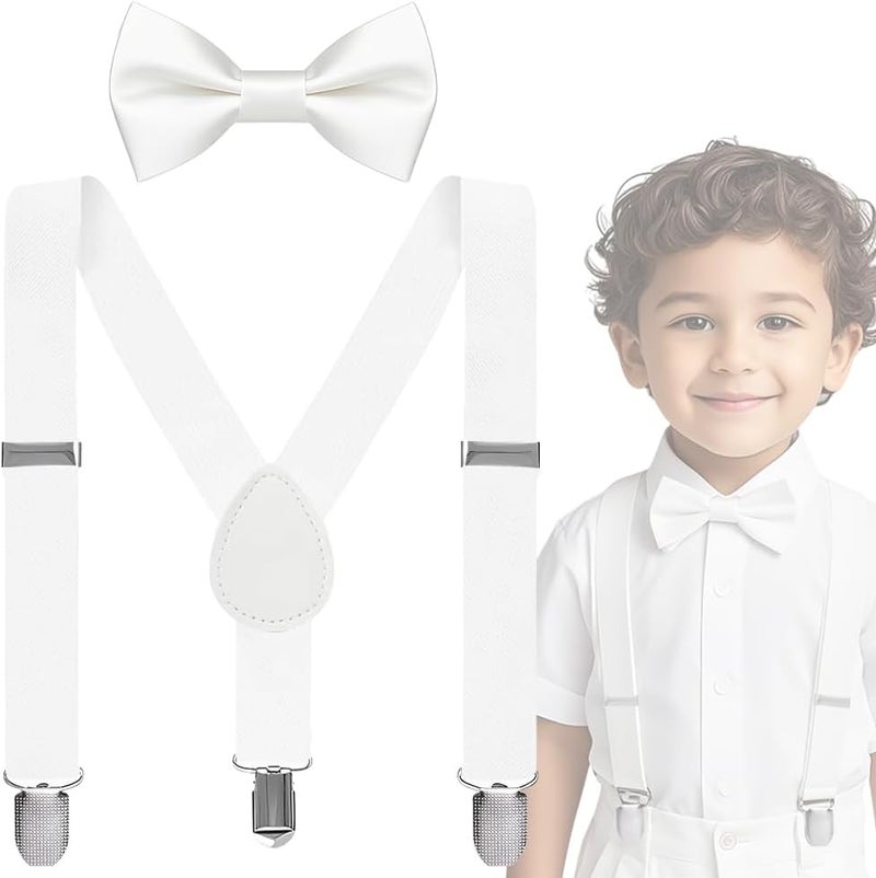 Vexadrix Kids Suspenders & Bowtie Set for Boys Girls 6M-6Y | Birthday Wedding Formal Accessories - Image 1